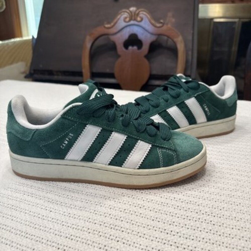 adidas Campus 00s Dark Green Gum Suede Sneakers Mens 7 H03472 Skate Shoe